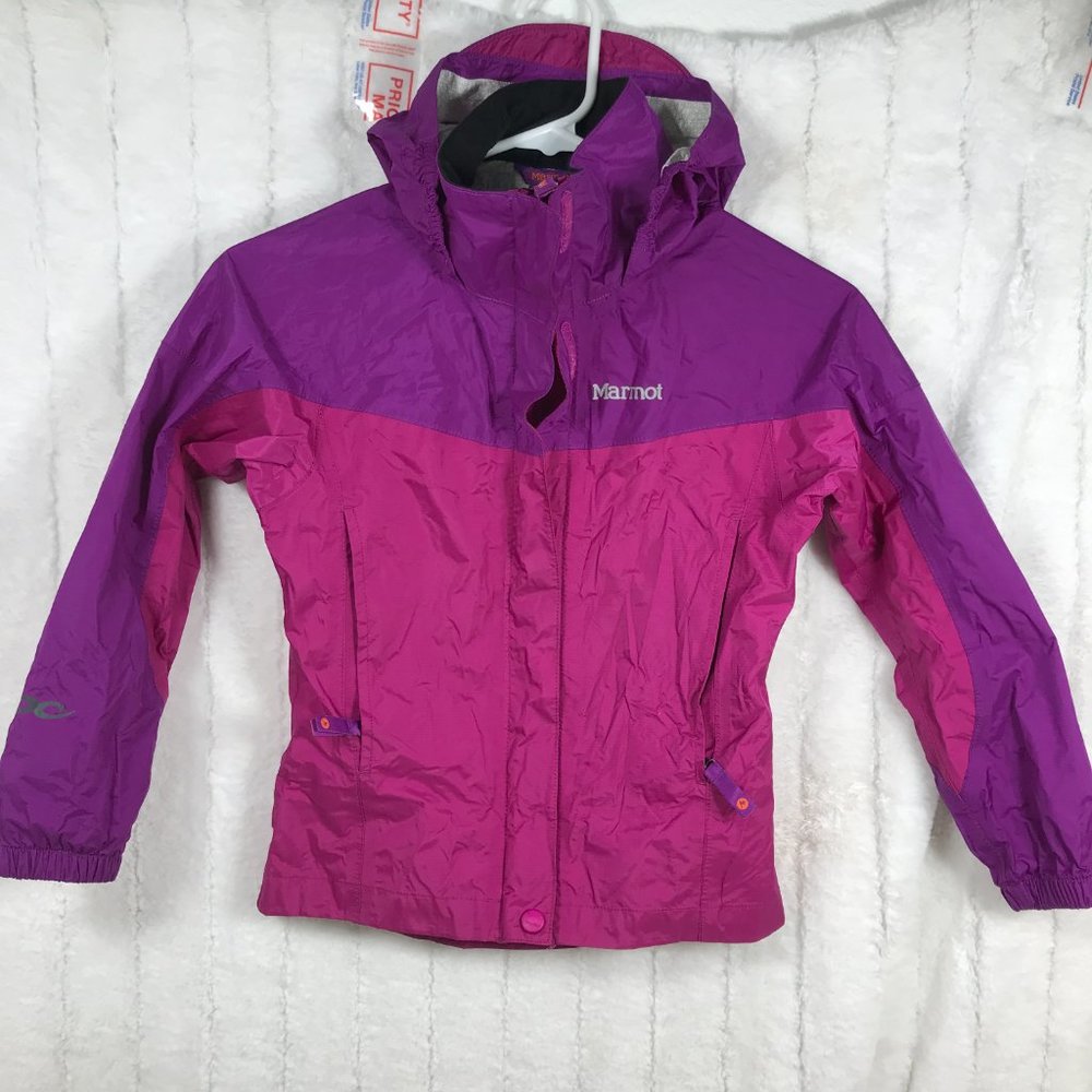 Marmot Girls XS 4-5 Windbreaker with hood - Picture 8 of 12